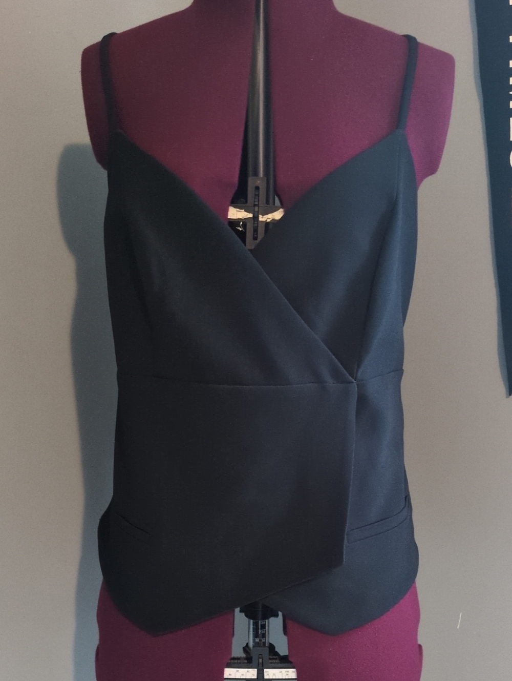Express Black Surplice Camisole with Thin Straps
